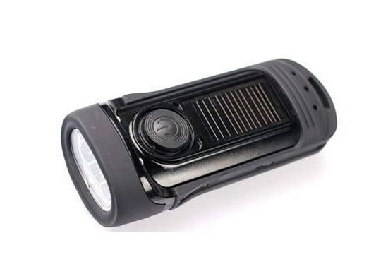 Power Plus Barracuda Solar Charging And Wind Up LED Flash Light