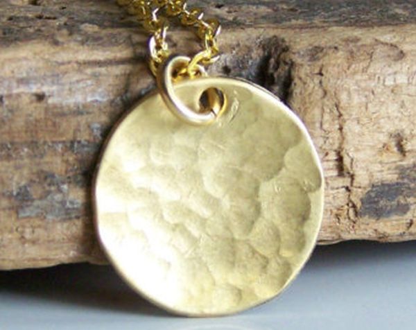 Brass disc necklet