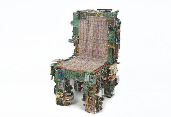 Circuit board and computer ribbon cables chair