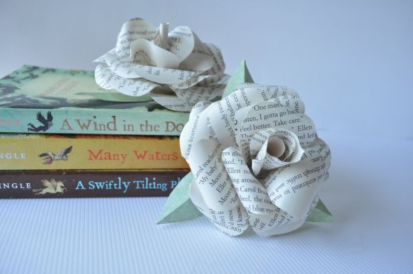 Paper Book Page flowers