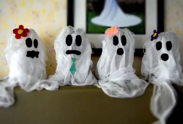 Recycled water bottle ghosts