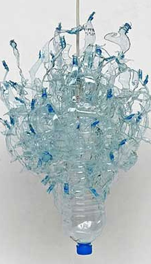 Chandelier using Ocean based plastic items