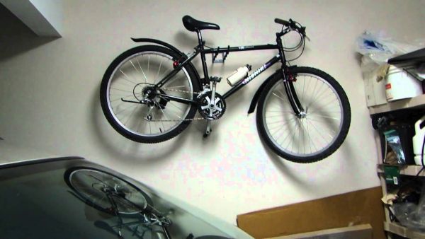Hanging  bike in garage