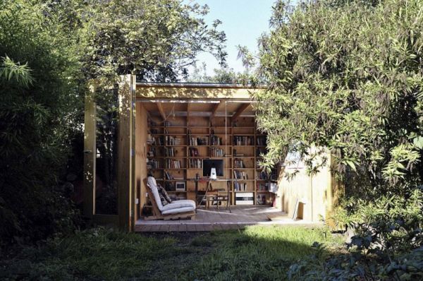 Whimsical wood shed