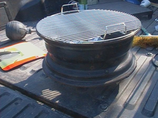 DIY Steel Car Rim Barbeque Grill