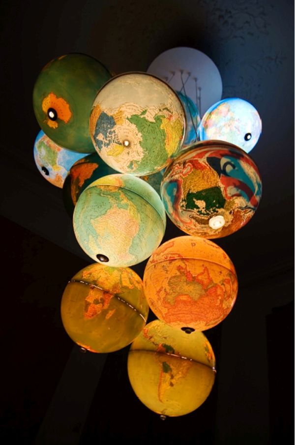 Recycled Globe Chandelier
