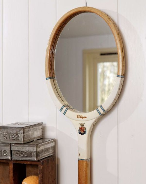 Tennis racket into mirrors