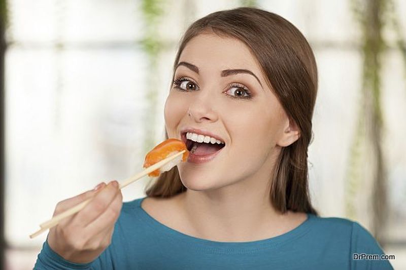 lady eating