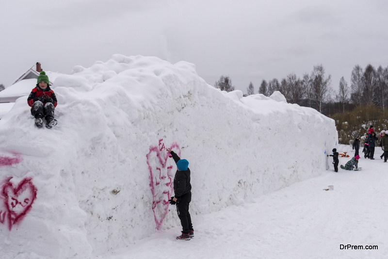 Graffiti on snow