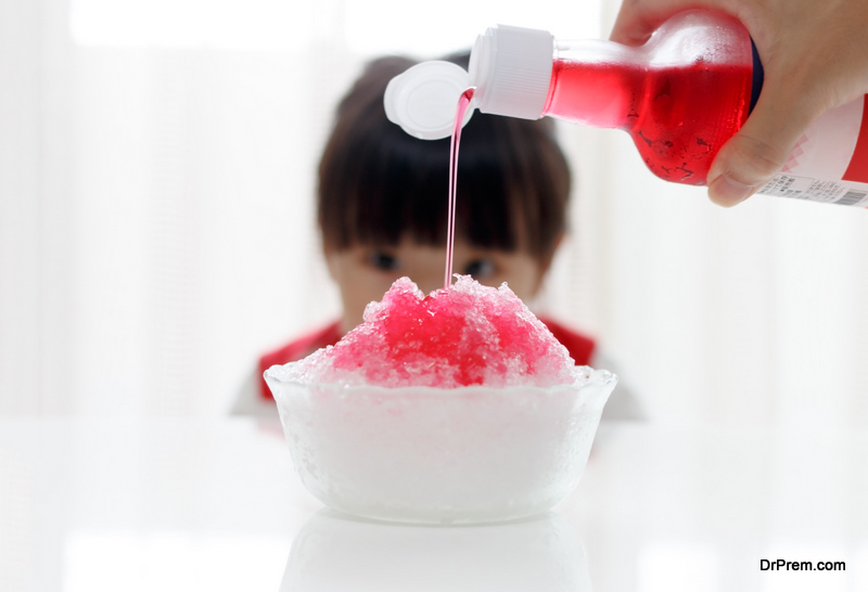 kid Enjoying snow cones