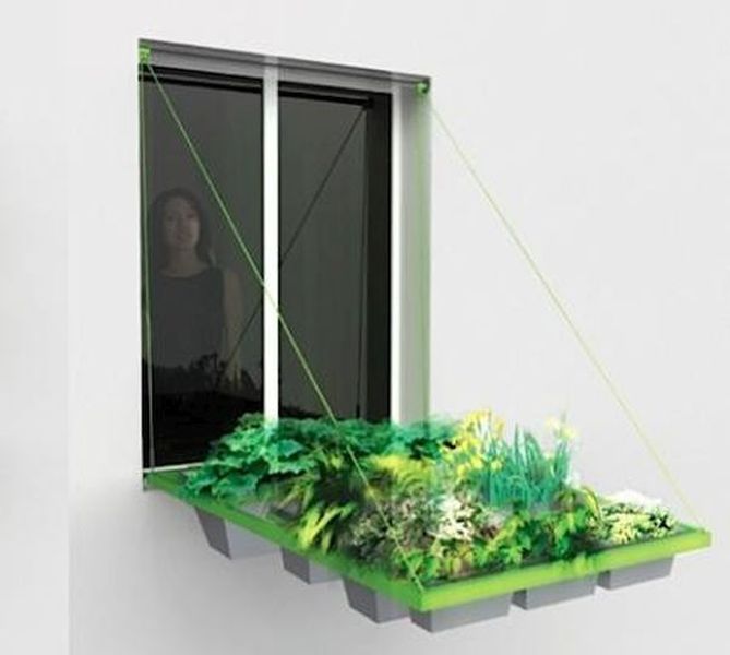 Creative folding window gardening system