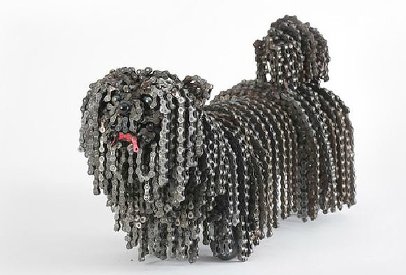 Nirit creates realistic dog sculptures