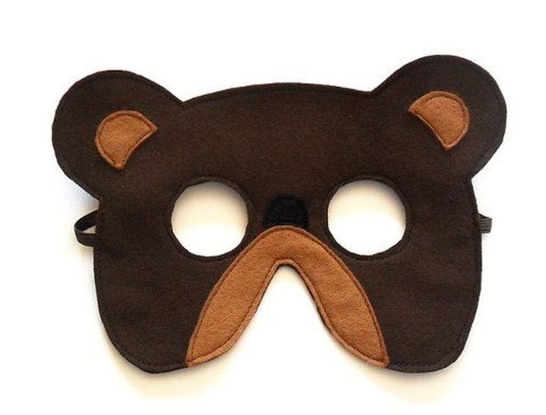 Bear Felt Children Mask Eco Friendly Kids