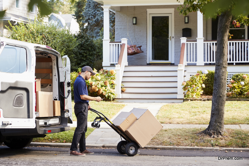 busy delivery employee