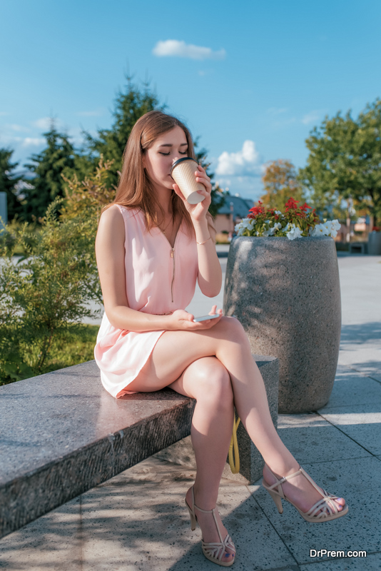 woman using Single Use Plastic cup